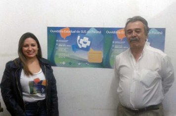 Ouvidora e coordenadora da 18ª Regional de Saúde visita município