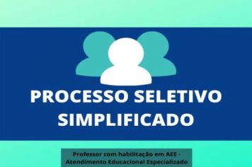 PSS: ATENDIMENTO EDUCACIONAL ESPECIALIZADO (AEE)