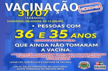 VACINAÇÃO COVID-19 35 E 36 ANOS