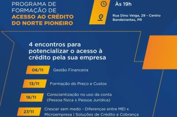 PROGRAMA DE FORMAÇÃO DE ACESSO AO CRÉDITO DO NORTE PIONEIRO: CRESCIMENTO PARA O EMPRESÁRIO, IMPULSO PARA A CIDADE