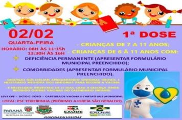 VACINAÇÃO CRIANÇAS 06 À 11 ANOS
