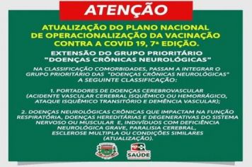 Atualização do Plano Nacional de Vacinação