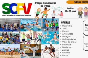CRAS ABRE INSCRIÇÕES PARA OFICINAS DE ARTESANATO, DANÇA, ESPORTE E BINGO