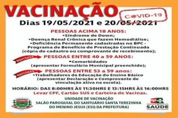 VACINAÇÃO COMORBIDADES E TRABALHADORES EM EDUCAÇÃO