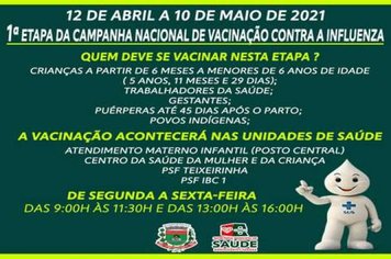 Campanha Nacional de Vacinação contra a Influenza (GRIPE). 