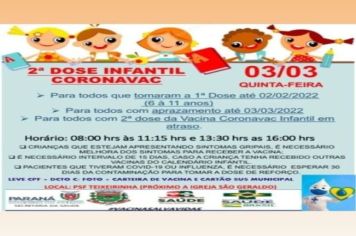 2º DOSE CORONAVAC INFANTIL