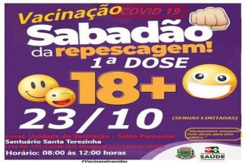 REPESCAGEM DE 1ª DOSE PARA MAIORES DE 18 ANOS!