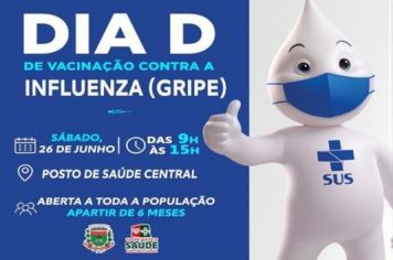 AMANHÃ SABADÃO É DIA DE VACINAR CONTRA A GRIPE!!