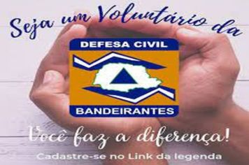 SEJA UM VOLUNTÁRIO DA DEFESA CIVIL