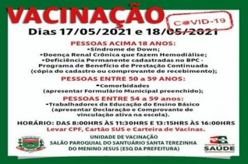 VACINAÇÃO COMORBIDADES!