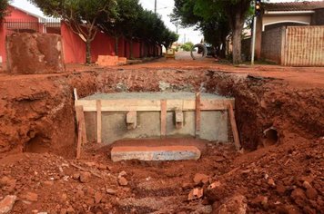 Galeria pluvial em andamento