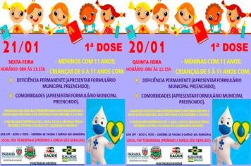 VACINAÇÃO CRIANÇAS 05 À 11 ANOS (COMORBIDADES E DEFICIENTES)