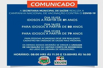 Vacinação contra a COVID-19 para 79 anos ou mais