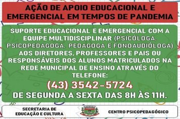 Prefeitura Municipal de Bandeirantes lança o Projeto ‘Ação de Apoio Educacional e Emergencial’