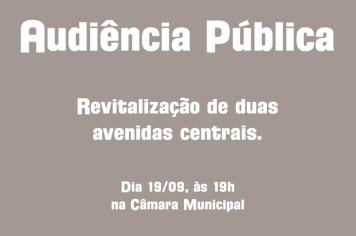 BANDEIRANTES CONVOCA POPULAÇÃO PARA AUDIÊNCIA PÚBLICA SOBRE REVITALIZAÇÃO DAS AVENIDAS CENTRAIS