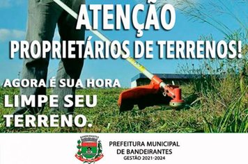 ATENÇÃO proprietários de terrenos!