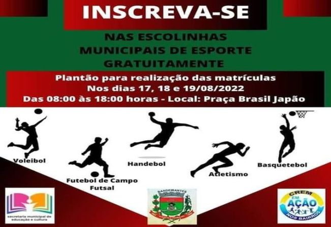 ESCOLINHAS ESPORTIVAS BANDEIRANTES