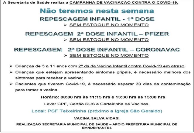 VACINAÇÃO INFANTIL COVID-19