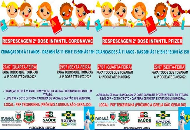 REPESCAGEM  2º DOSE INFANTIL