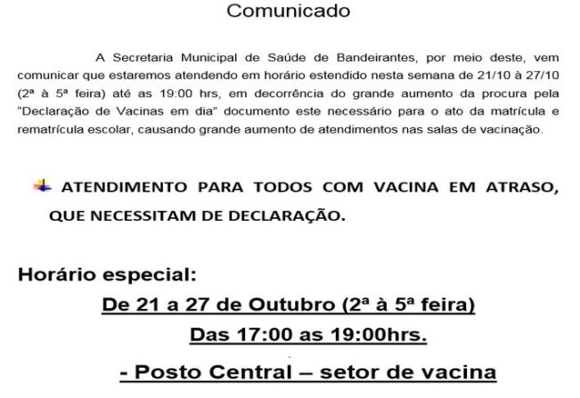 COMUNICADO