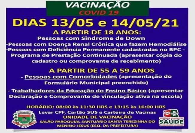Vacinação COMORBIDADES!