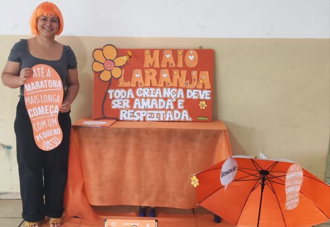 No ′Maio Laranja′, prefeitura promove ações de conscientização sobre o combate ao abuso e à exploração sexual contra crianças e adolescentes.