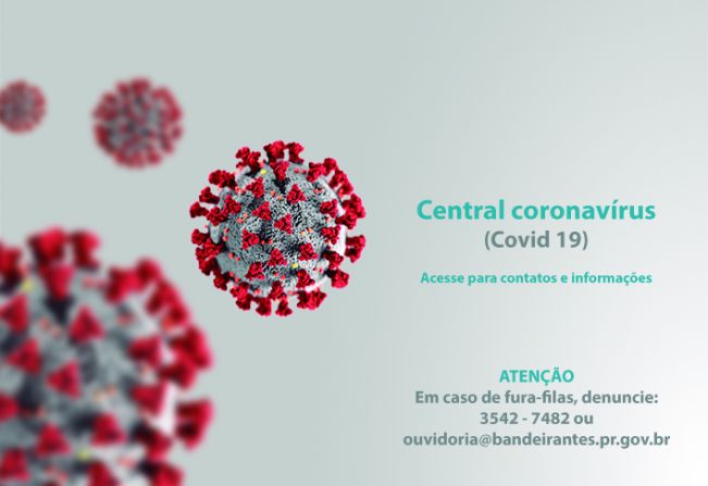 CENTRAL CORONAVIRUS: Todas as informaçõ em um só local