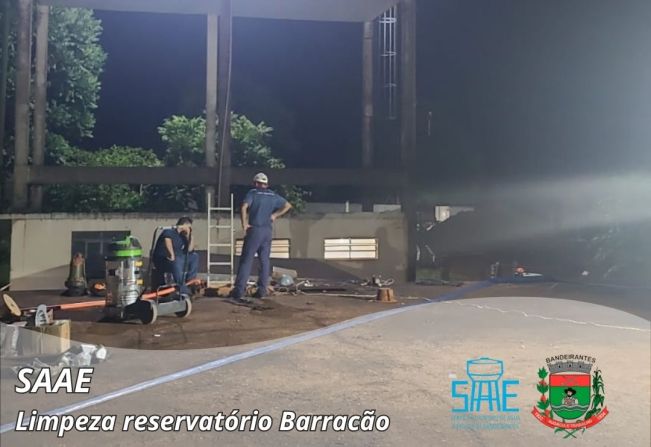 SAAE BANDEIRANTES REALIZA LIMPEZA E HIGIENZAÇÃO DOS RESERVATÓRIOS DE ÁGUA TRATADA DA CIDADE.