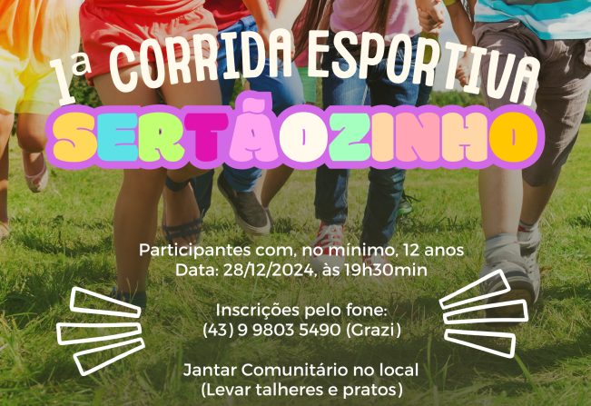 SERTÃOZINHO SE PREPARA PARA A 1ª CORRIDA ESPORTIVA: DIVERSÃO GARANTIDA PARA TODA A FAMÍLIA!