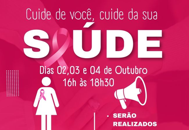 SECRETARIA DE SAÚDE DE BANDEIRANTES ANUNCIA PROGRAMAÇÃO ESPECIAL PARA OUTUBRO ROSA.