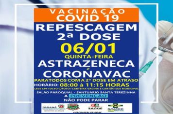 REPESCAGEM DE 2ª DOSE ASTRAZENECA E CORONAVAC