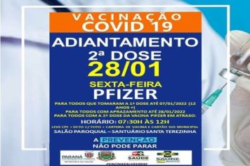 ADIANTAMENTO VACINA PFIZER