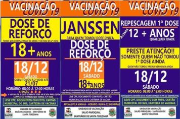 VACINAÇÃO SABADO, 18/12/2021