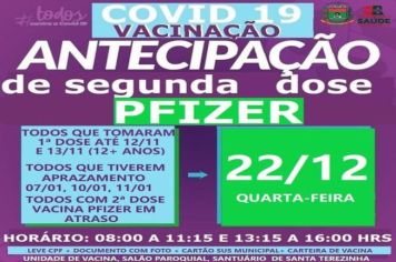 ANTECIPAÇÃO DE 2ª DOSE PFIZER