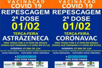 REPESCAGEM 2º DOSE CORONAVAC E ASTRAZENECA