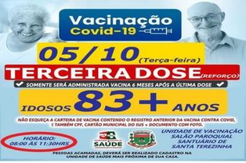 DOSE DE REFORÇO EM IDOSOS MAIORES DE 83 ANOS