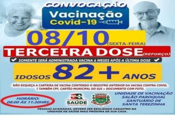 DOSE DE  REFORÇO PARA MAIORES DE 82 ANOS