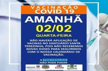 ATENÇÃO: AVISO SOBRE VACINAÇÃO
