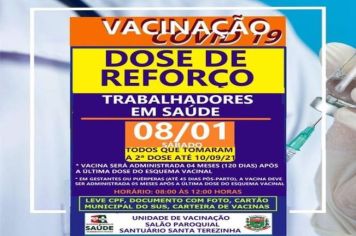 DOSE DE REFORÇO TRABALHADORES EM SAÚDE