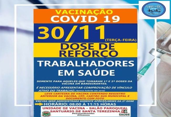 DOSE DE REFORÇO PARA TRABALHADOR EM SAÚDE