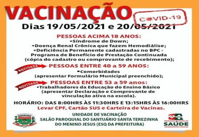 VACINAÇÃO COMORBIDADES E TRABALHADORES EM EDUCAÇÃO