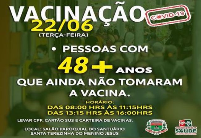 VACINAÇÃO MAIORES DE 48 ANOS
