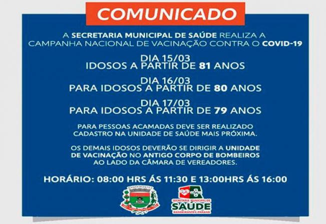 Vacinação contra a COVID-19 para 79 anos ou mais