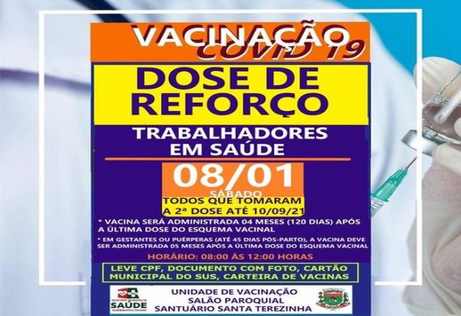 DOSE DE REFORÇO TRABALHADORES EM SAÚDE