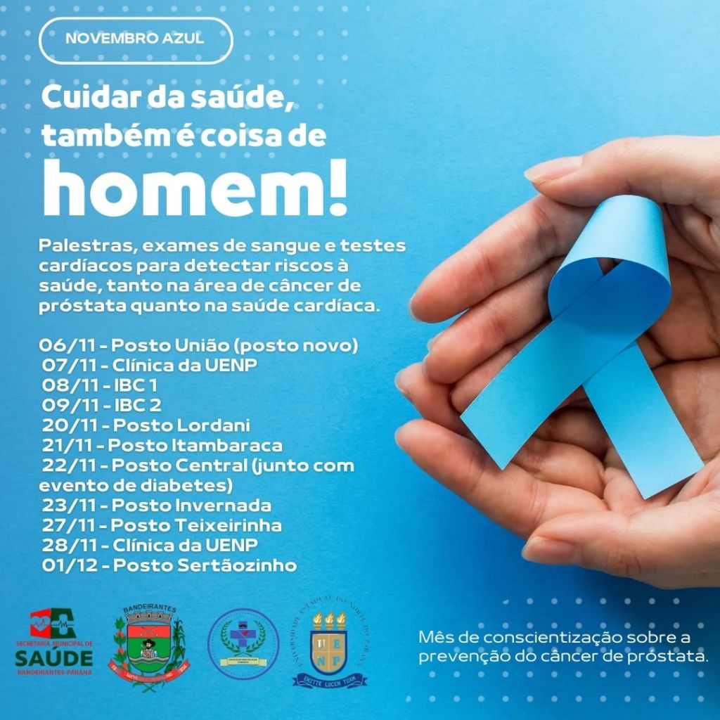 NOVEMBRO AZUL: PREVENÇÃO, DIAGNÓSTICO E SAÚDE DO HOMEM - Notícias -  Prefeitura Municipal de Sentinela do Sul